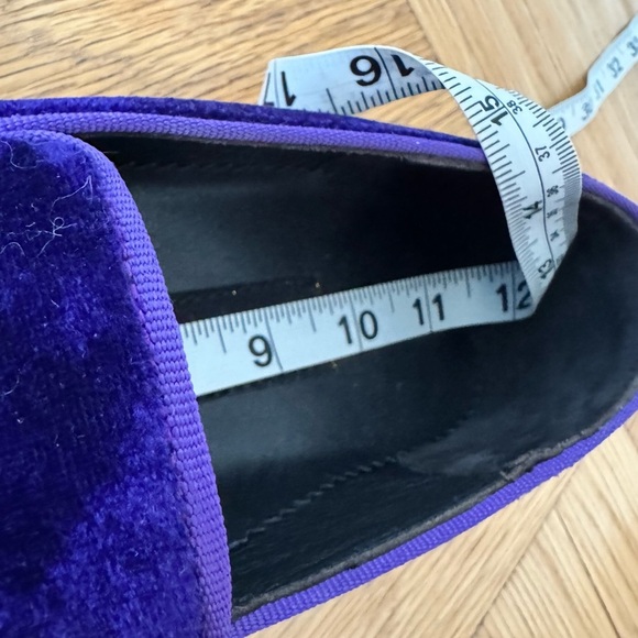 NEW May Anthony Mens US 11 Purple Bumble Bee Shoes Loafers Velvet - Picture 4 of 10